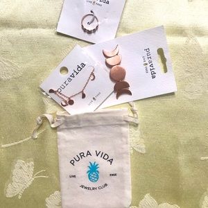 puravida live free jewelry Lot of 3 with pouch copper